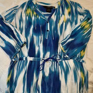 Calvin Klein Button down cinch waist top